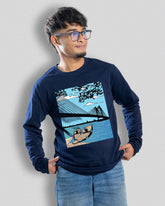 amr shohor | Bong Full sleeve T-shirt | Navy